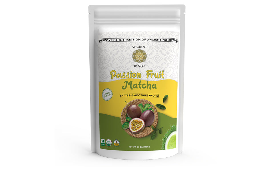 Ancient Roots Passion Fruit Matcha Green Tea Powder