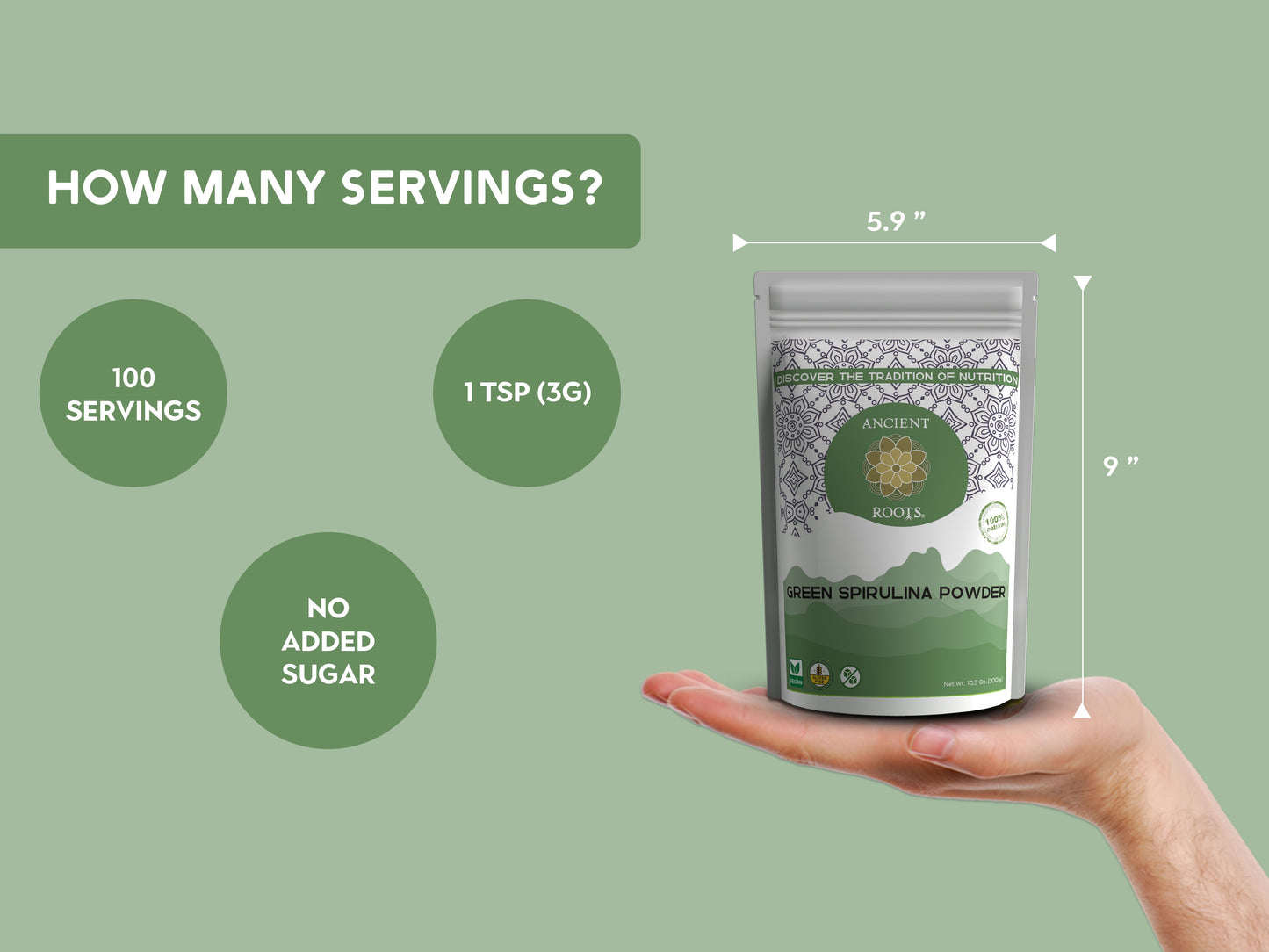 Ancient Roots Green Spirulina Powder